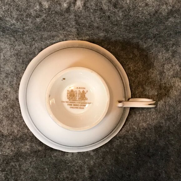 Paragon Double Warrant Vintage Gold Overlay Peach Cup, Collector's Item - Picture 8 of 8